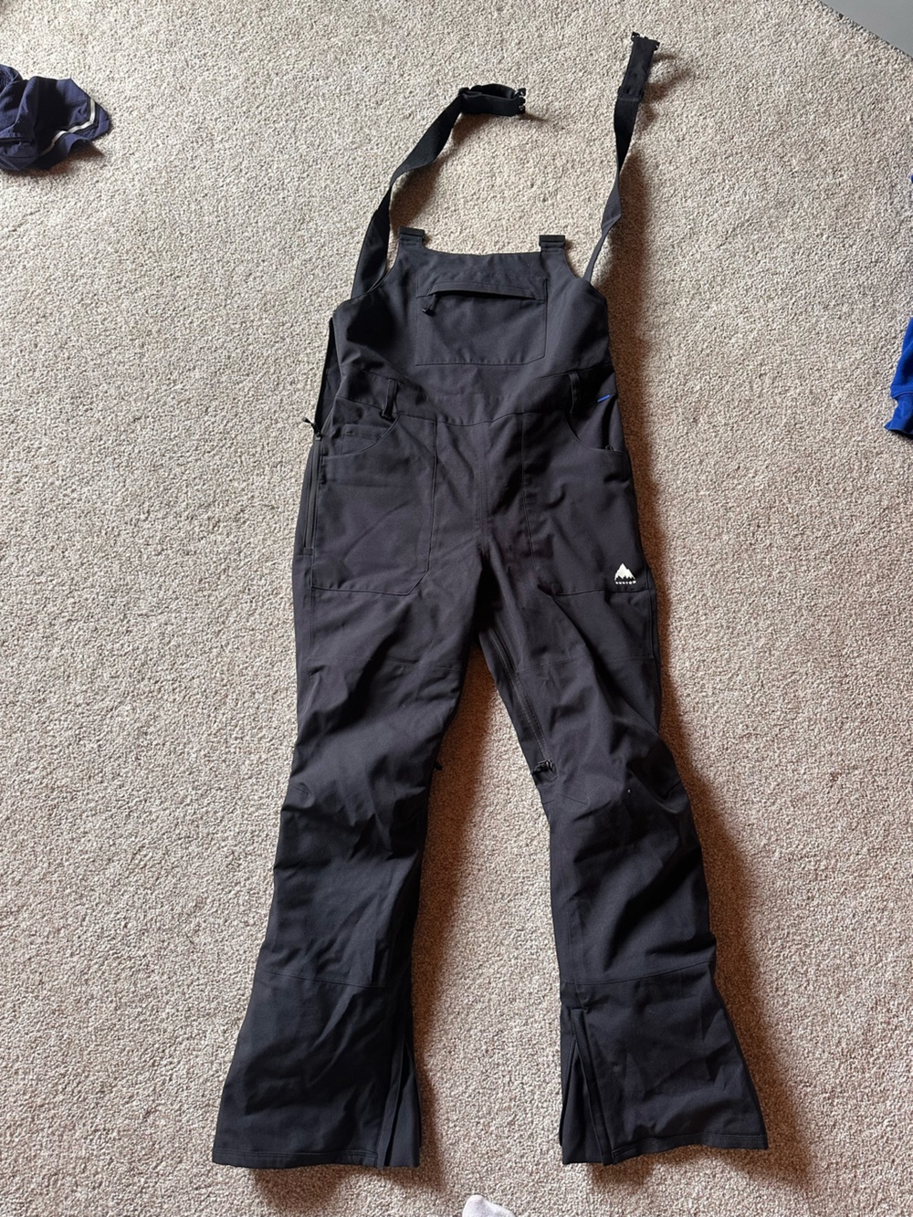 Burton Black Ski Bib Snow Pants with Adjustable Straps